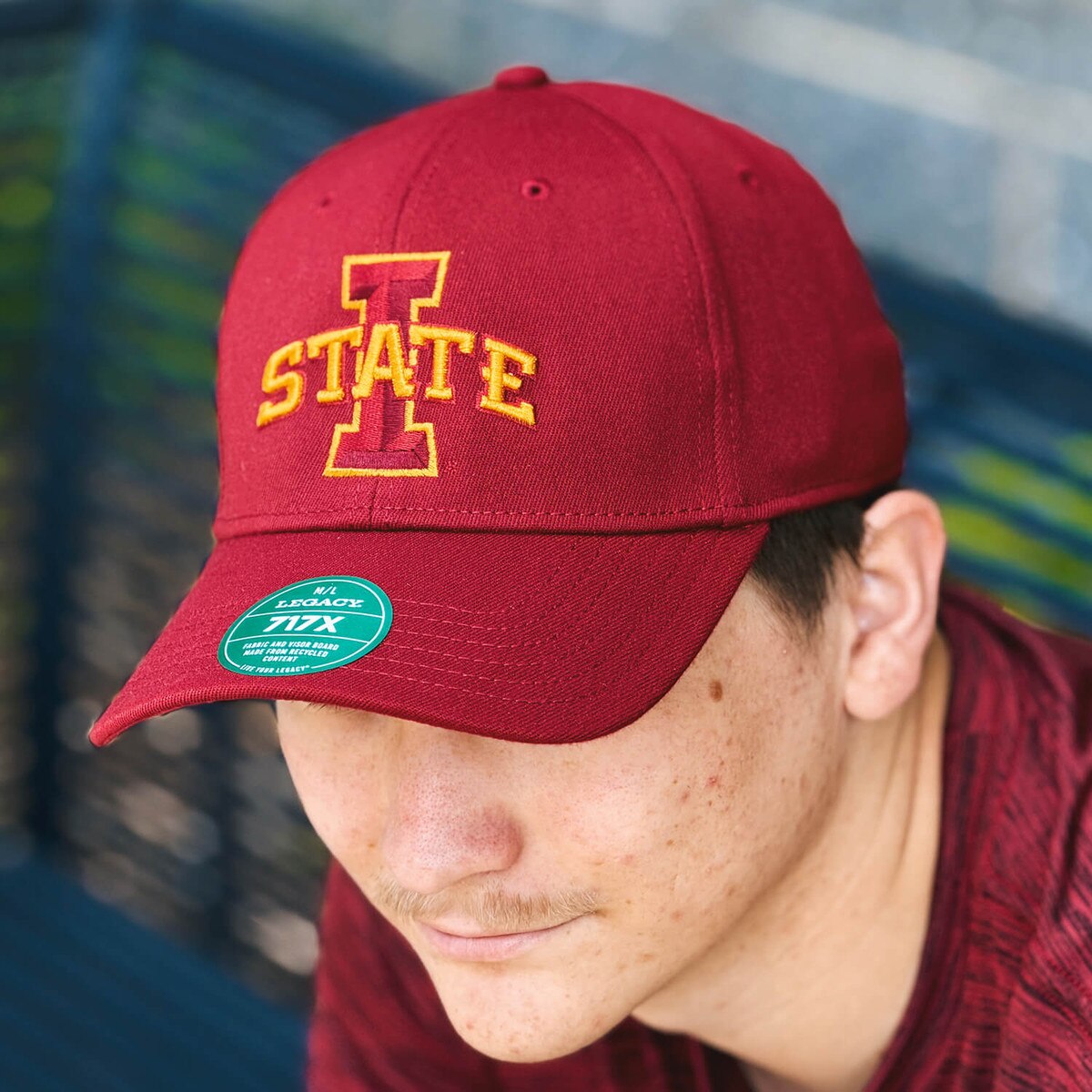 Legacy I-State Cardinal Fitted Hat front